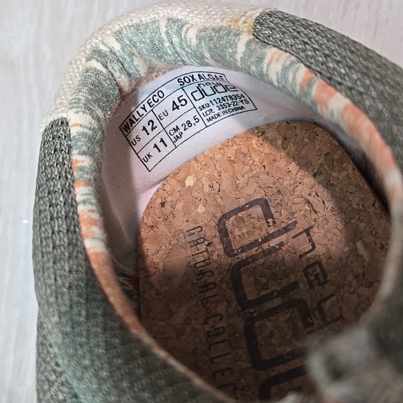 Hey Dude Mens Wally Eco Sox Algae Loafer Slip on shoes sz 12 - Picture 11 of 12